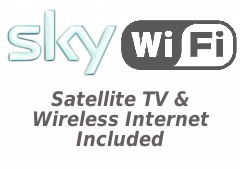 Sky TV and Wireless Internet Provided